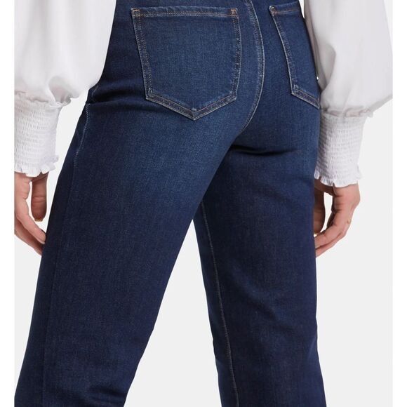 NYDJ Marilyn Straight Jeans High Waist Stretch Dark Riverbridge 31" Inseam 10 - Picture 7 of 15